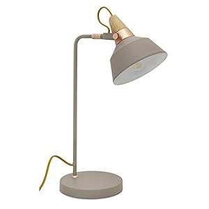 EXO Lighting – CLOÉ tafellamp steen grijs lampfitting E14 binnen IP20 tafellamp of bureaulamp ideaal voor slaapkamer en…