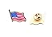 12 PCS IFfree AMERICAN FLAG LAPEL PINS 0.75
