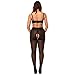 Deksias Women Crotchless Tights for Sex (Black)