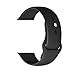 WESHOT Apple Watch Band, Silicone Soft Replacement Watch Band Strap For Apple Watch Sport Edition 38MM Black S/M