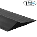 Weatherproof Universal Garage Door Bottom Threshold Seal Strip DIY Weather Stripping Replacement?Not Include Sealant/Adhesive (20Ft, Black)