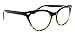 AStyles Vintage Inspired Half Tinted Frame Clear Lens Cat Eye Glasses (Black Brown Bottom, Clear)