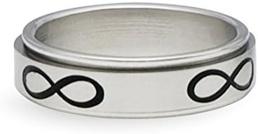Infinity Stainless Steel Spinner Ring (6)
