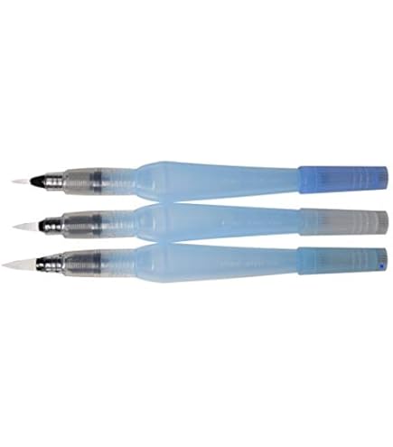 Amazon.com: Pentel Paint Brushes, Neo Sable, Set of 3 XZBNR-3S