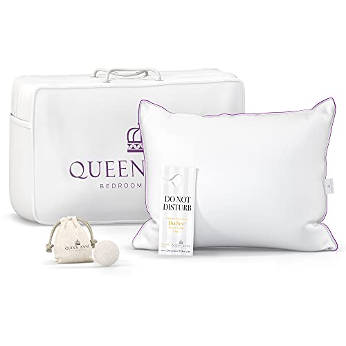 Standard Size Ethical Goose and Duck Down Feather Pillow for Sleeping Hypoallergenic European