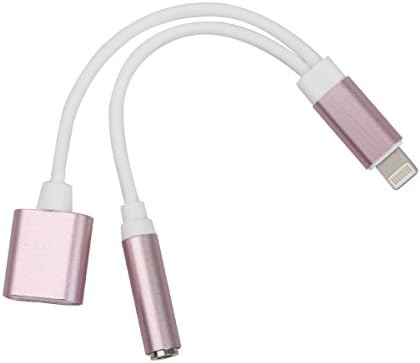 iphone 7 Adapter ,iphone 7 Plus Adapter Hongva 2 in 1 Lightning to Charger and Lightning to 3.5mm Aux Earphones Jack fpr iphone 7 / 7 Plus Cable-(Rose Gold)