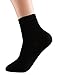 CozyWow Men's Dress Socks Mid Calf Cotton Crew Socks Black Brown 5-Pack-Black