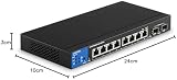 Linksys 8-Port Managed Gigabit PoE+ Switch 110W 2 SFP Uplinks Network view 10