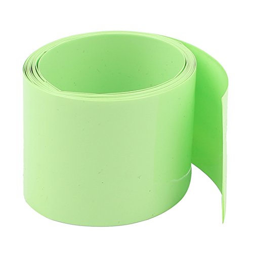 2M 43mm 27mm Dia PVC Heat Shrink Tubing Green for 1 x 26650 Battery