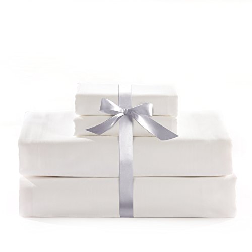 LOVO Simple Life Brushed Microfiber 4-Piece Sheet Set Deep Pocket Ivory King