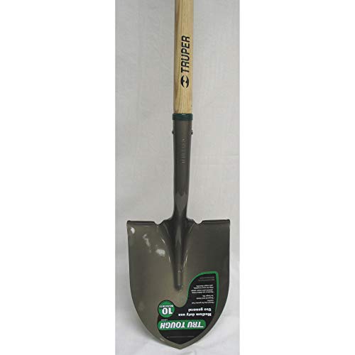 Truper 33037 Tru Tough Round Point Shovel with 48" North American Ash Handle