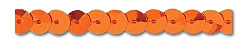 ORANGE 1/4 INCH SCHLANGE SEQUIN 24 Yards