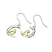 LUHE Cat Dangle Earrings 925 Sterling Silver Pull Through Animal Cat Hoop Earrings for Women.Girls (Cat Earrings 2)