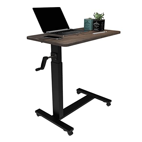 Hospital Bed Table,Balee Overbed Table with Crank Adjustable Height (26