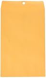School Smart Kraft Envelope with Clasp, No 55, 6 x 9 Inches, Pack of 100