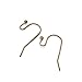 Pandahall 100pcs Antique Bronze Brass S Hook Ball-End Earwire Earring Hooks for Earring Dangle Making