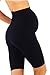 Franato Seamless Maternity Shapewear Elastic High Waist Boyshort Black L