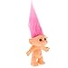 CUTICATE PVC Vintage Troll Dolls Bulk, Mini Action Figures Toys, Dollhouse Doll Kids Adult Collectible Action Figures, 6 Patterns for Choose - Rose Red