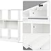VASAGLE Wooden Bookcase Open Cubes Shelves, Free Standing Bookshelf Storage Unit Display Cabinet, 33.9 x 11 x 37.2 Inches, White ULBC52WTV1