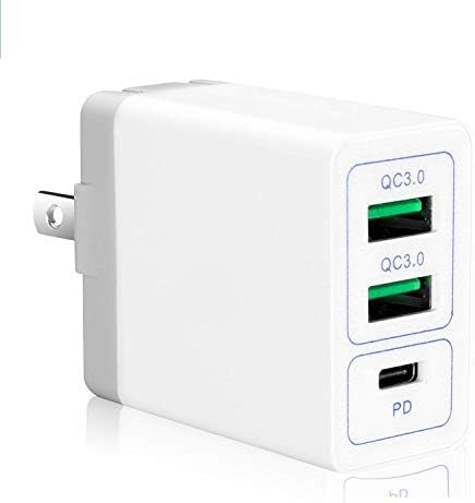 Quick Charge3.0 USB Wall Charger Adapter Charging Block Plug,30WTravel QC2.0 SmartPorts+Foldable Plug for SamsungS9S8 Note8,iPhoneX/8iPad LGNexusHTC&More