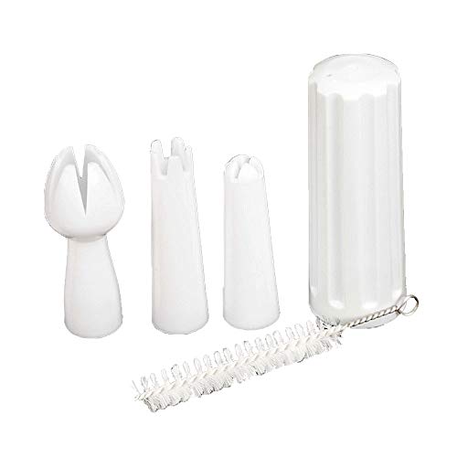 Whipped Cream Dispenser Replacement Decoration Tips & Charger Holder Cream Whipper Cartridges Durable Plastic