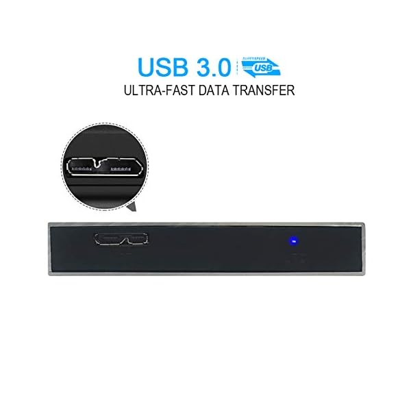Hwayo Externe Festplatte, 80 GB, tragbar, 6,3 cm (2,5 Zoll), ultradünn, USB 3.0, für PC, Laptop, Mac, Chromebook (Silber… – Bild 7