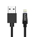 Kinps Apple MFi Certified Lightning to USB Cable Nylon Braided iPhone Charger Cord Super Long for iPhone Xs/XS Max/XR/X/8/8 Plus/7/7 Plus/6S/6S Plus/6/6 Plus/SE, iPad (10ft/3m, Black)