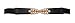 eVogues Plus size Leaf Interlocking Buckle Elastic Belt