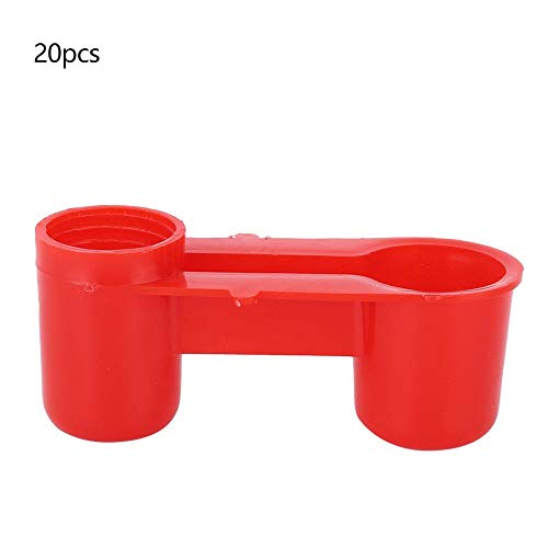 TOPINCN 20pcs Farm Drinking Feeding Tool Birds Drinking Fountain Drinker Equipment Hamster Parrot Water Dispenser