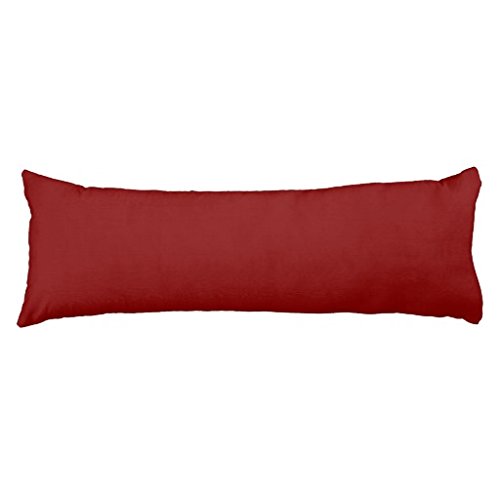 Maroon Solid Color Body Pillow Case 20 x 54 inch Cotton ...