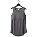 Sweet Mommy Bamboo Simple Maternity and Nursing Long Tank Top Charcoal, L