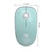 Sungwoo 2.4Hz Ultrathin Wireless Computer Mouse with Silent Click Lightweight PC Notebook Laptop Mouse (Mint Green)