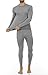 Thermajohn Men's Ultra Soft Thermal Underwear Long Johns Set with Fleece Lined (Medium, Grey)