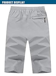 TACVASEN Men's Summer Running Shorts Capri 3/4