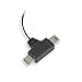 ReTrak Retractable Dual-Tip Micro and Mini USB Cable, Black (ETCABLEREAD)