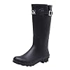 Brown-Oak-Womens-Rebecca-Waterproof-Adjustable-Wellington-Mid-Calf-Rubber-Rain-Boots