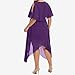Women’s Chiffon Midi Dress – Ladies Casual Plus Size V-Neck Hole Half Sleeve Dress – Irregular Hem Dressesthumb 3