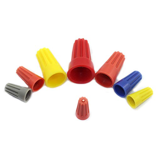 Maxmoral 102pcs/Box Twist-On Electrical Wire Connectors 5 Size Assorted Screw Terminals with Spring Insert Wring Nuts Caps