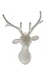 Clever Creations White Reindeer Ornaments Set, Christmas Decor Theme, Shatter Resistant Sparkling Ornaments, 4 Pack