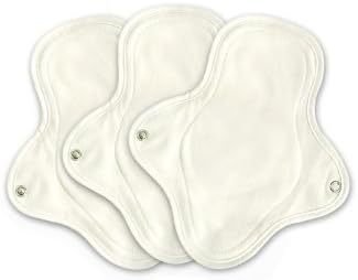 Organic Cotton Reusable Cloth Sanitary Napkin/Mini Pads 3pcs (Greige Color)