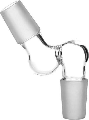 12-637 SCIENTIFIC INDUSTRIAL JOINTS - MALE TO MALE ESSENTIAL ADAPTER OFFSET W/ BULBS 135 CLEAR 18MM MALE TO 18MM MALE