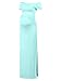 BlackCherry Women's Off Shoulder Short Sleeve Maternity Casual Maxi Dress,Mint Blue,Small