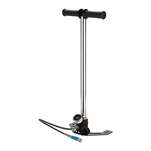 Hiram High Pressure Air Gun Rifle Filling Stirrup Pump 40MPA Hand Pump, Stainless Steel, CE Listed