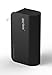 SHARKK 5000mAh Dual USB Battery Power Bank with Built in 3.4A Wall Plug Adapter and Shake Motion Activated for Smartphones and Tablets - Black