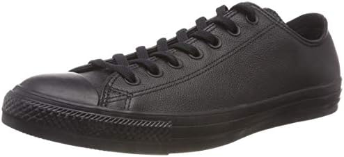 converse black leather mono