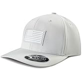 ARIAT Men’s Rubber Flag Patch Cap, Snap Back, Grey, Polyester, One Size