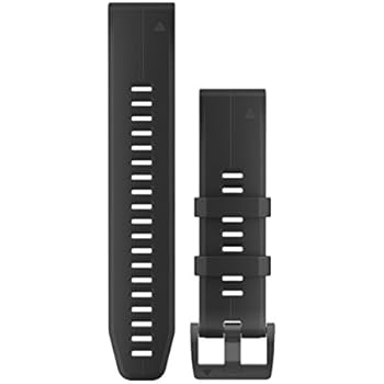 Garmin 010-12741-00 Quickfit 26 Watch Band - Black Silicone - Accessory Band for Fenix 5X Plus/Fenix 5X