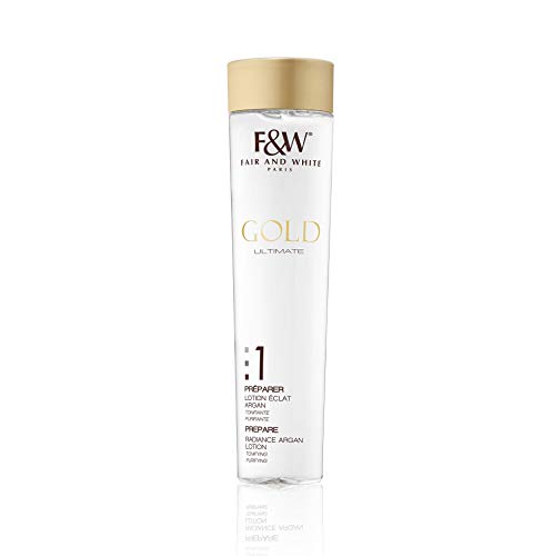 Fair & White 1: Gold Radiance Argan Lotion (Toner) - Tonifying & Purifying, Hydroquinone-Free 200ml / 6.76fl.oz.