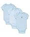 Little Me Baby-Boys Newborn Cute Bear 3 Pack Bodysuit, Blue/Multi, 3 Months