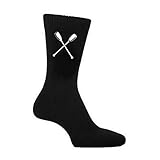 Crossed Rowing Oars Design Mens Black Socks